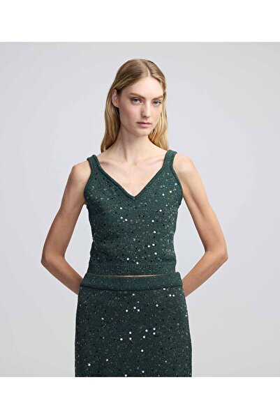 İpekyol Πλεκτό με κεντημένο λουράκι με παγιέτες