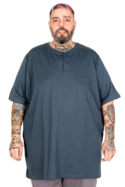 ModeXL Mode XL Large Size Men's Pear Tshirt U26210 Petrol Green