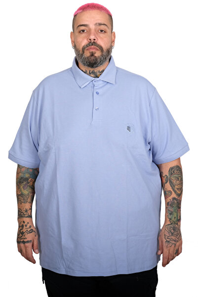 ModeXL Tricou cu guler polo clasic, brodat, pentru bărbați, mărime mare, Mode...