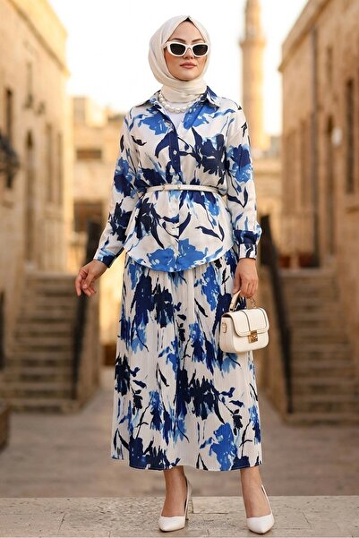 Bestenur Σατέν Σετ Δύο Τεμαχίων με Πλισέ Φούστα 1693