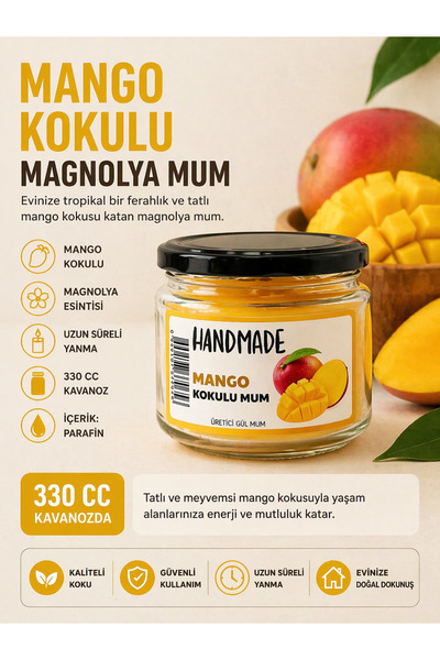 Gül Mum MAGNOLYA MUM MANGO KOKULU