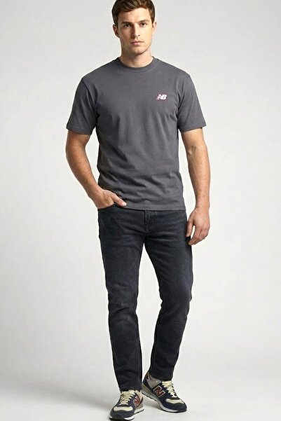New Balance NB Lifestyle Ανδρικό T-shirt MNT1647-GRY Γκρι Μπλουζάκι