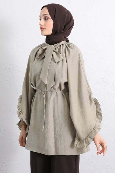 Salih Çelebi Τουνίκ με δέσιμο στο λαιμό Y0059 - ΧΑΚΙ