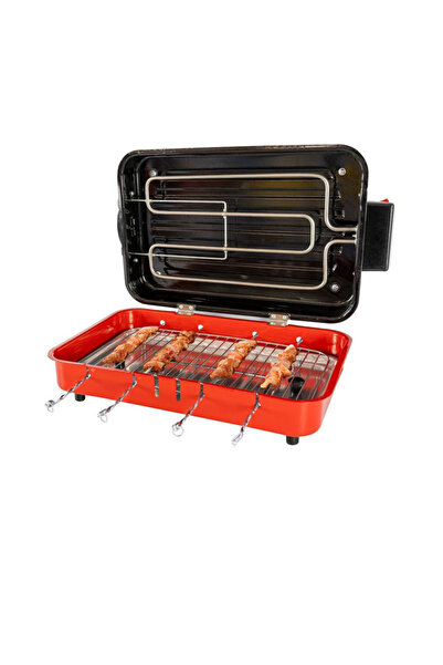 Mina Büyük Elektrikli Izgara I 35x25 Cm I Mangal Barbekü Balık Kebap I Emaye ...