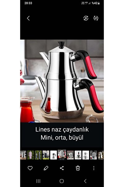 Lines NAZ L-3033-2 AILEBOY BAKALIT SIYAHSAP PASLANMAZ CELIK ÇAYDANLIK