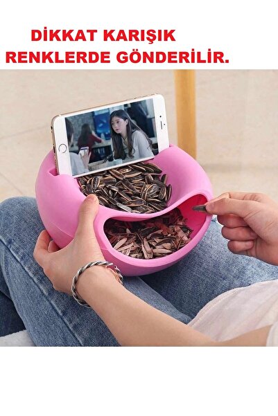 RELATOS Telefon Standlı Kuruyemiş Çerez Kasesi Tabağı Pratik Çerezlik Kabuk k...