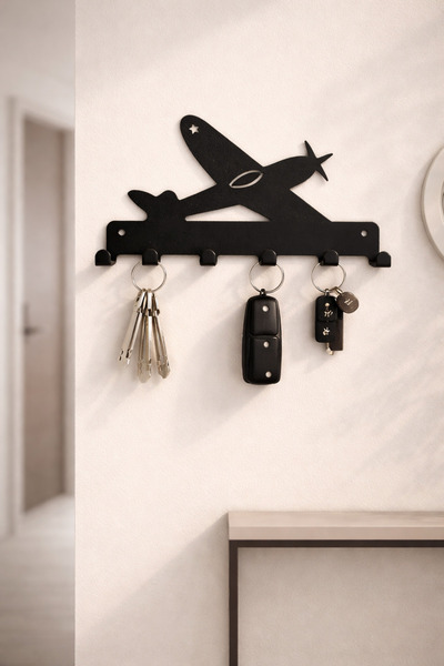 VENON ΜΕΤΑΛΛΙΚΟ ΜΠΡΕΛΟΥΡΓΑΚΙ ΜΕ ΜΑΥΡΟ ΙΠΤΑΜΕΝΟ ΑΕΡΟΠΛΑΝΟ Με κρεμάστρα Μοντέρν...