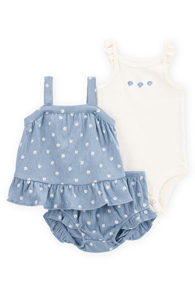 Carter's Kız Bebek Alt Üst Set 3 Ay-24 Ay Mavi