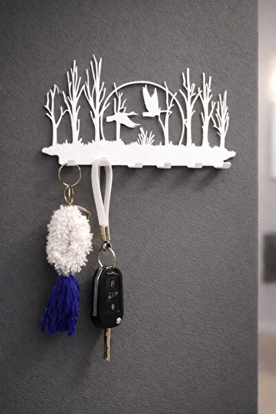 VENON Λευκό 🔑   KAZ VE DOĞA Μεταλλική θήκη για κλειδιά με κρεμάστρα, μοντέρν...