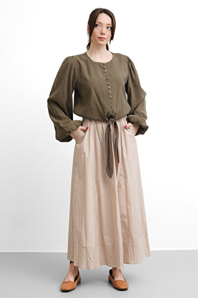 salisburys Γυναικείο πουκάμισο Molly Nelly με μανίκια μπαλόνι που δένονται