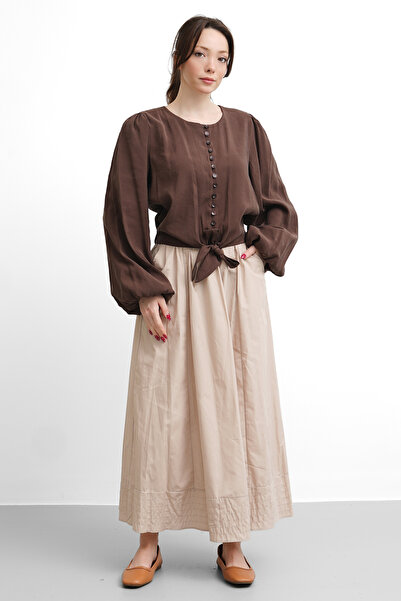 salisburys Γυναικείο πουκάμισο Molly Nelly με μανίκια μπαλόνι που δένονται