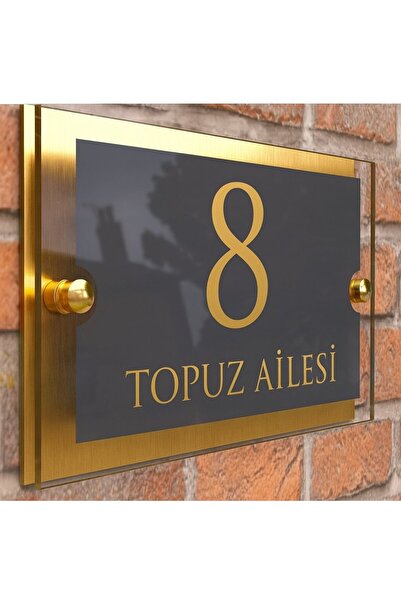 Outdoor One Χρυσή Λεπτομερής Πόρτα από Πλεξιγκλάς Με γκλίτερ i – Διαφανής Πλε...