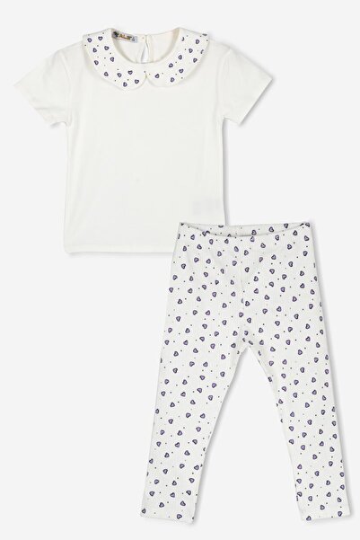 ALG Girls' Two-Piece Set - Soft Stretchy Fabric with Mini Hearts (One Size, R...