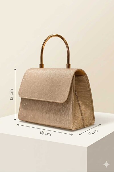 ZİVORA Γυναικεία τσάντα χειρός και ώμου με ασημένια αλυσίδα βραδινό φόρεμα