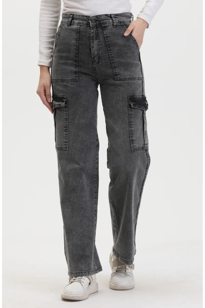 sefamerve Anthracite Cargo Pocket Jeans - 2828-05