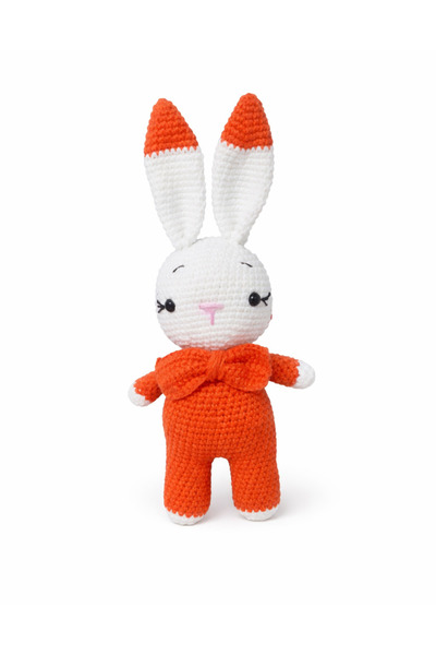 MİNOHOUSE Amigurumi Turuncu Minik Tavşan Organik Oyuncak