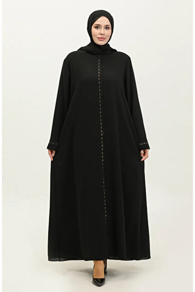 sefamerve Μαύρο μεγάλο μέγεθος με κρυφό φερμουάρ Ferace 5068-01