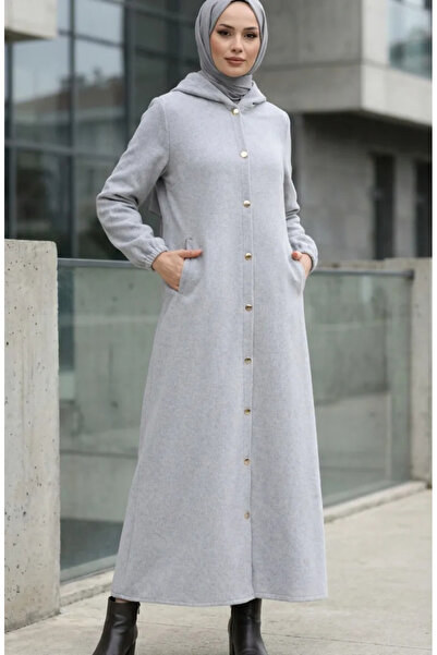 sefamerve με κουκούλα Παλτό ολόσωμο 0234-02 Γκρι