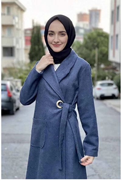 sefamerve 5172-11 Indigo Stamp Coat