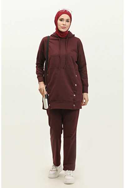 sefamerve Διπλό Σετ Αθλητικής Φόρμας 3079-11 Βουργουνδίας