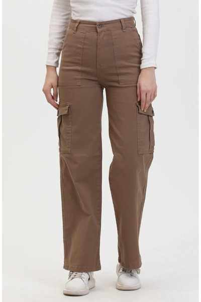 sefamerve Ανοιχτό καφέ Cargo Pocket Jeans - 3030-01