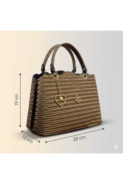 ZİVORA Γυναικεία τσάντα ώμου καθημερινής χρήσης με απαλή υφή - 2 θήκες