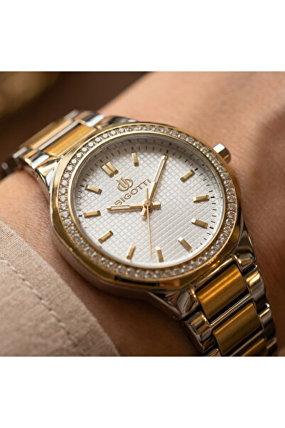 Bigotti Raffinato Silver and Gold Stainless Steel Watch for Women BG.1.10539-3
