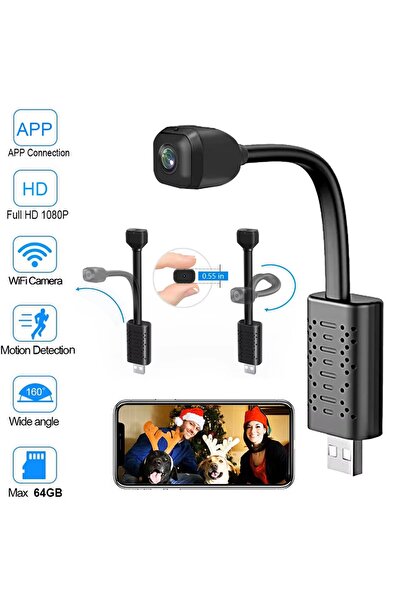 Nanocamcoders 1080P HD Mini Premium CCTV Kamera Sesli Video Kayıt Ev Ofis Güv...