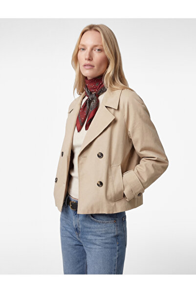 Koton Βαμβάκι τεμάχια Μακρυμάνικο με κουμπιά Με τσέπες διπλό πέτο Κοντό Γκαμπ...