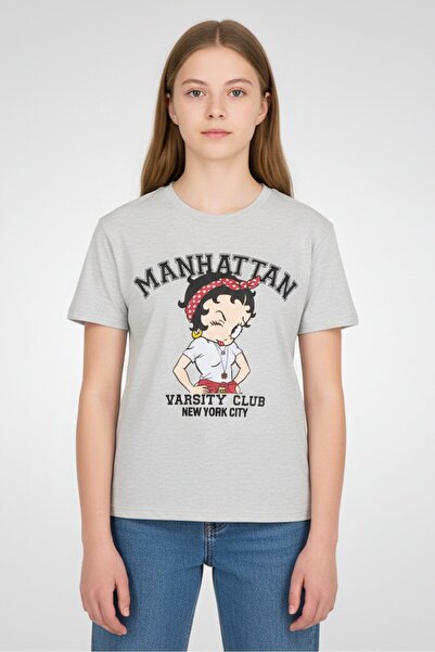 Fleischer Studios Kids Girl Crew Neck Short Sleeves Graphic Print T-Shirt, Li...