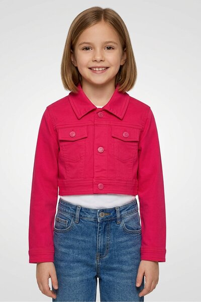 Fun & Fun Kids Girl Crew Neck Long Sleeve Top , Fuchsia