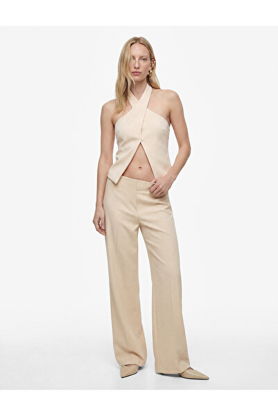 Koton Crepe Fabric High Waist Wide Leg Palazzo Trousers