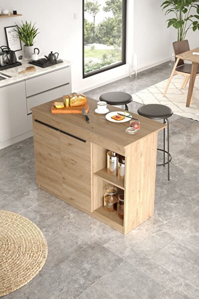 Yurupa Island 120cm Ada Mutfak Yemek Masası 2 Kapaklı Sepet ISL2-S