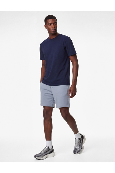 Koton Βασικό αθλητικό σορτς από μείγμα βισκόζης με τσέπες και κορδόνια στη μέση