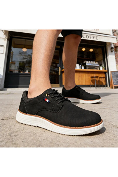 Tmall Pantofi sport bărbătești, material denim, 1299, negru