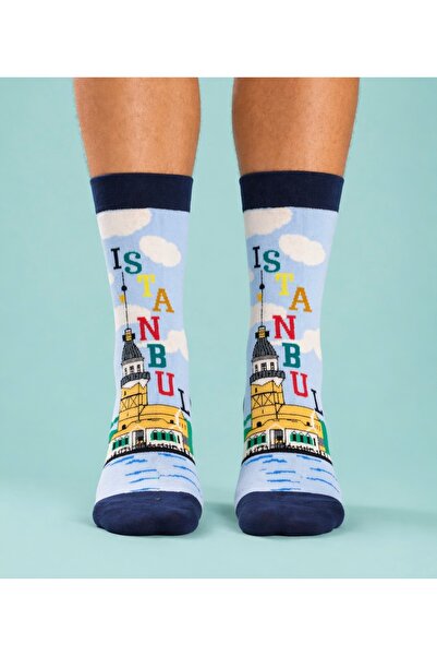 Çorap Kurdu Κάλτσες Unisex με πολύχρωμα σχέδια με θέμα την Κωνσταντινούπολη