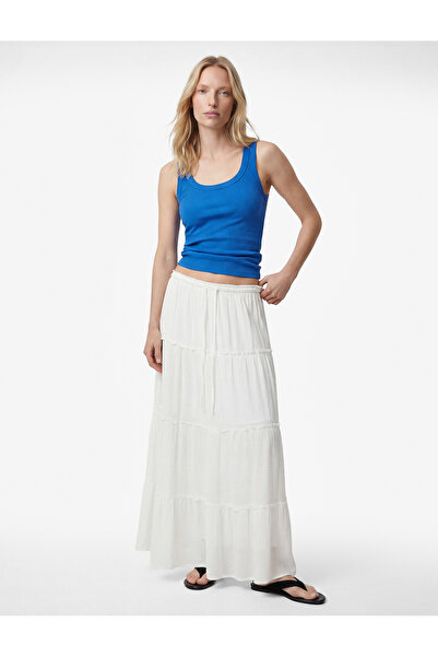 Koton Βαμβακερό εσώρουχο με λαιμόκοψη U, στενή εφαρμογή, σε μπλε κοβαλτίου