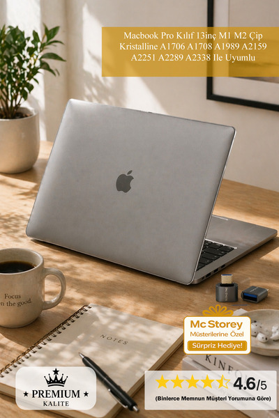 Mcstorey Macbook Pro Kılıf 13inç M1 M2 Çip Kristalline A1706 A1708 A1989 A215...