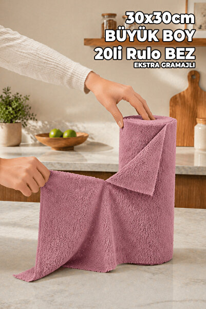 Destpak 20 Pcs (Pink) Roll Microfiber Cloth Detachable Micro Fiber Cloth Qual...