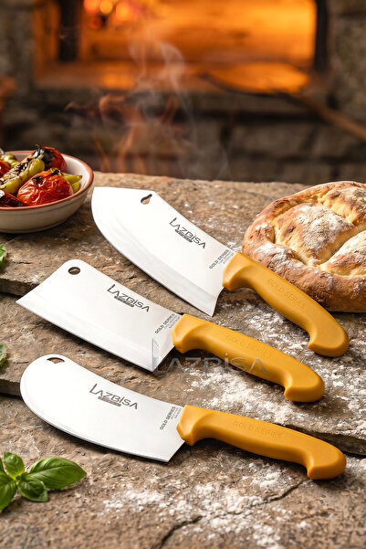 LAZBİSA Gold Serisi Pide Börek Mutfak Bıçağı Salata Pizza Bıçak Kıyma Et Satı...