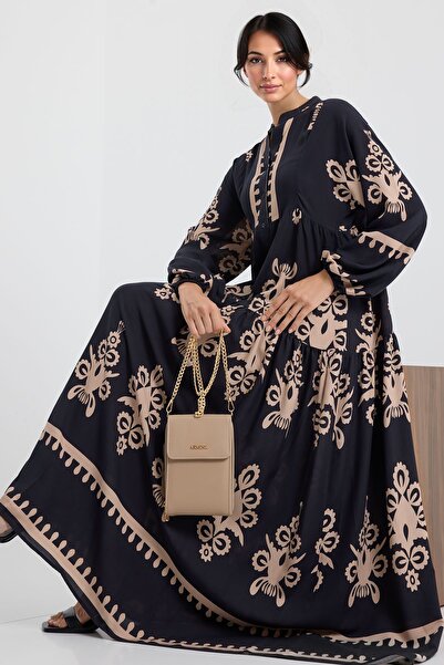 Hiccup Μακρύ φόρεμα με σχέδια και λαιμόκοψη V BDART