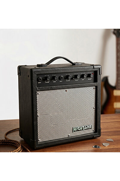 HIGHTONE-10 20 Watt Şarjlı Ekolu İki Volume İki Giriş Combo Amplifikatör