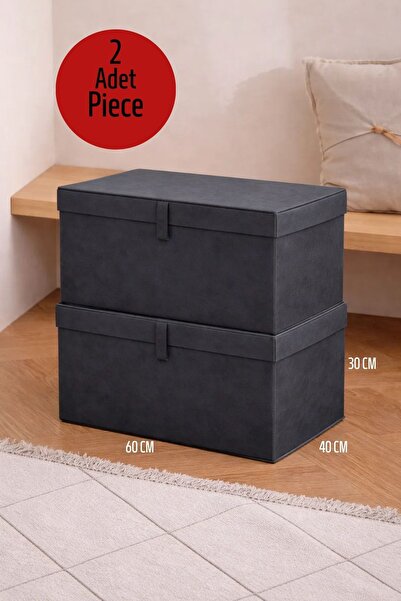 ALAS 2 Κουτιά Ανθρακίτη Πολλαπλών Χρήσεων Mega Size κάτω από την καρέκλα, 2 τ...