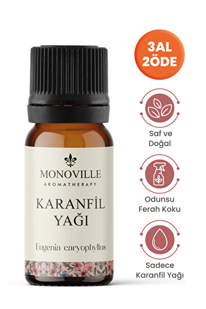 Monoville Karanfil Uçucu Yağı 10 ml Saf ve Doğal (Clove Essential Oil)