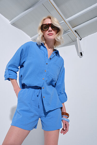 Maule Καλοκαιρινό γυναικείο πουκάμισο από 100% βαμβάκι που δεν ανοίγει από ύφ...