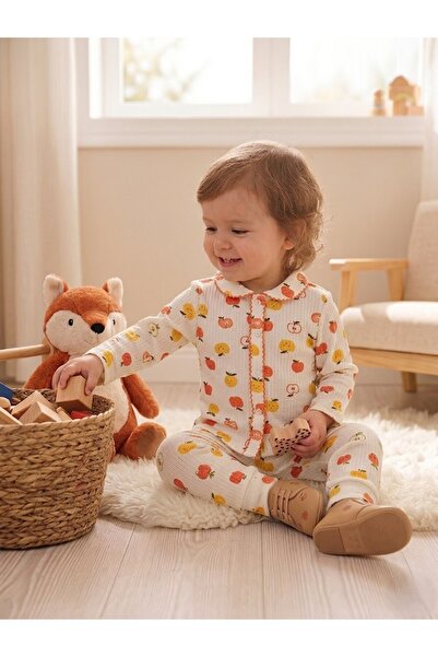 BUUFUU Baskılı Bebek Yenidoğan Çocuk Kiz Erkek Pamuklu Oyali Pijama Takımı He...