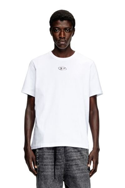 Diesel BEYAZ LOGOLU ERKEK T-SHIRT