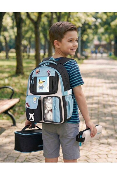 Relaxion Λεπτομερές σετ τσαντών δημοτικού σχολείου 3 τεμαχίων με λούτρινα παι...