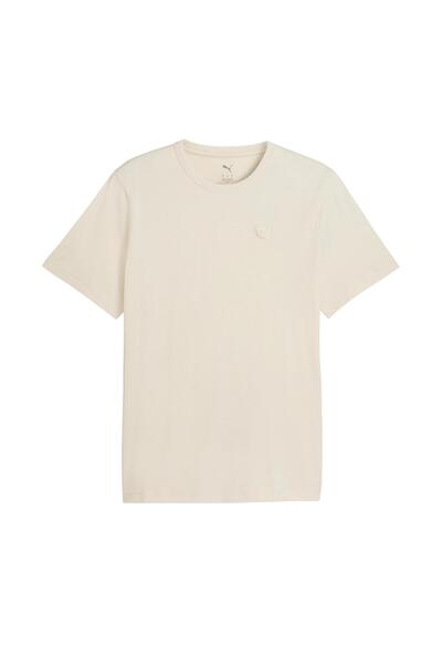 Puma 695703-87 Ess Elevated Tee Tk M Ανδρικό T-Shirt Κρεμ