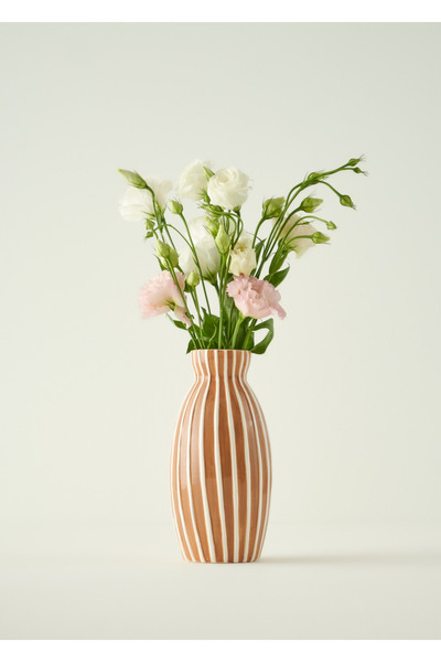 Bella Maison Βάζο Dorina Καφέ (10x10x22 εκ.)